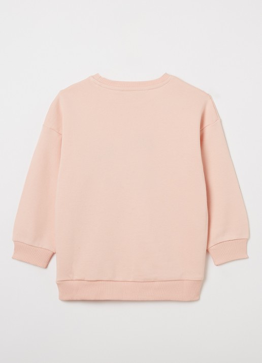 Konges Sløjd Lou sweater met borduring - voorkant 2 zalmroze