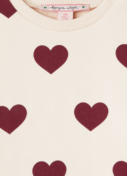 Konges Sløjd Lou sweater met print - detail 3 lichtroze