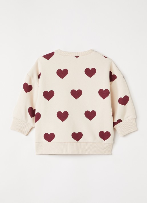 Konges Sløjd Lou sweater met print - voorkant 2 lichtroze