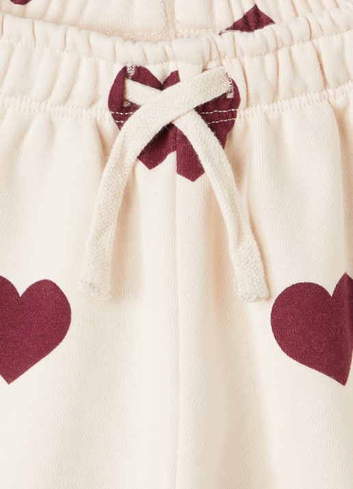 Konges Sløjd Lou tapered fit joggingbroek met print - detail 3 lichtroze