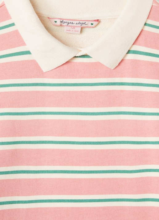 Konges Sløjd Spotty trui-jurk met streepprint - detail 3 roze