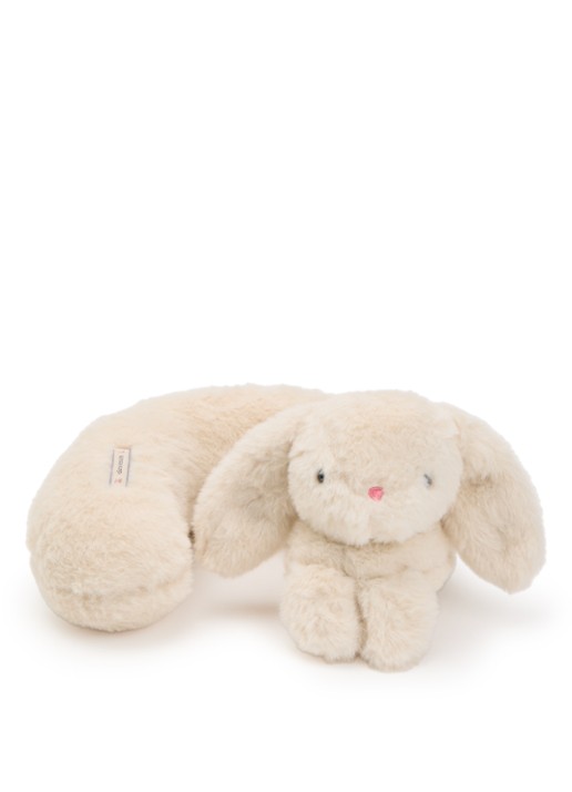 Konges Sløjd Bunny nekkussen knuffel 25 cm  - voorkant beige