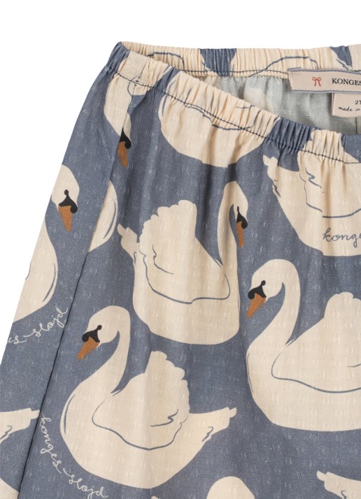 Konges Sløjd Evia tapered fit broek met print - achterkant 4 blauwgrijs