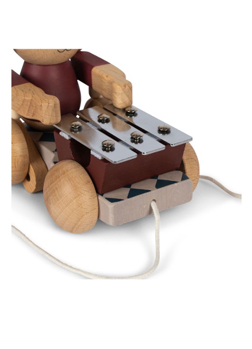 Konges Sløjd Houten trekfiguur konijn met muziek - detail 4 beige