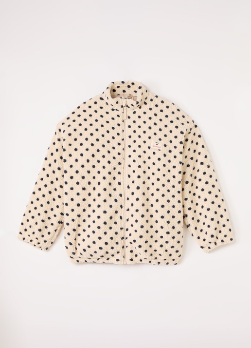 Konges Sløjd Jack van teddy met stippenprint - voorkant 2 beige