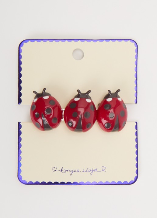Konges Sløjd Ladybug haarclip - voorkant rood