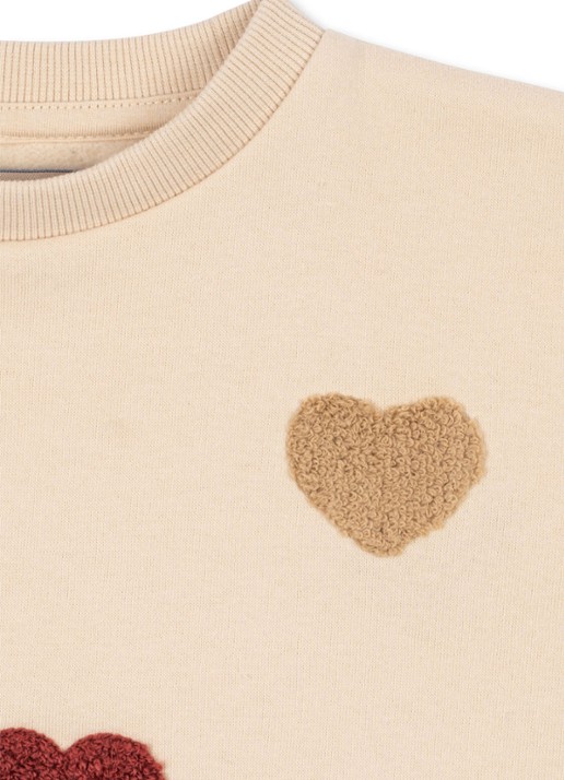 Konges Sløjd Lou sweater met borduring - achterkant beige