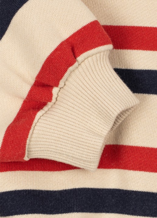 Konges Sløjd Lou sweater met streepprint - detail 4 rood