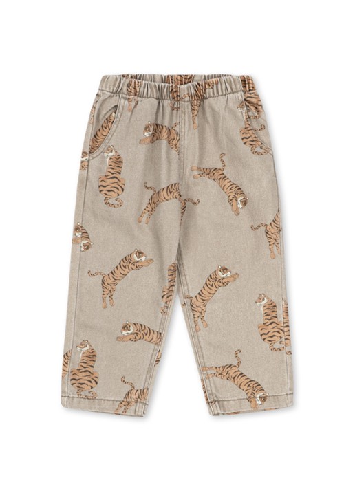 Konges Sløjd Magot loose fit jeans met print - voorkant 4 beige