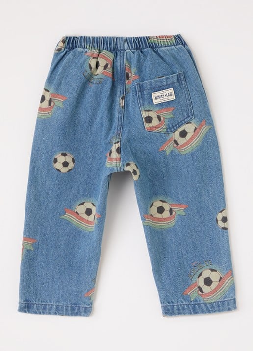 Konges Sløjd Magot straight leg jeans met print - voorkant 3 indigo