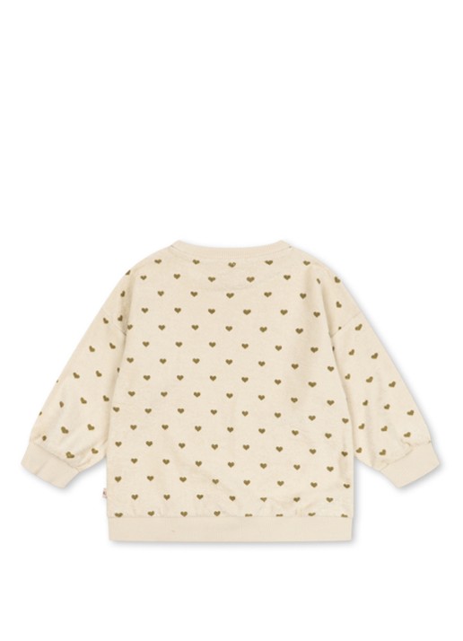 Konges Sløjd Mitty sweater met print - voorkant 4 gebroken wit