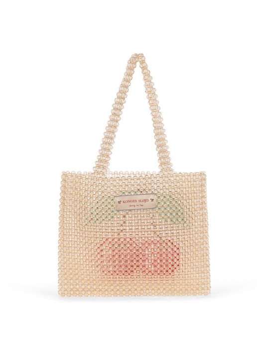Konges Sløjd Shopper van kralen - achterkant beige