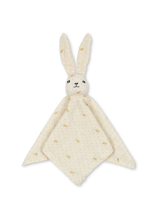 Konges Sløjd Sleepy Rabbit knuffeldoekje - voorkant creme
