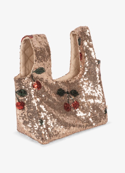 Konges Sløjd Starla tas met pailletten - voorkant 4 beige