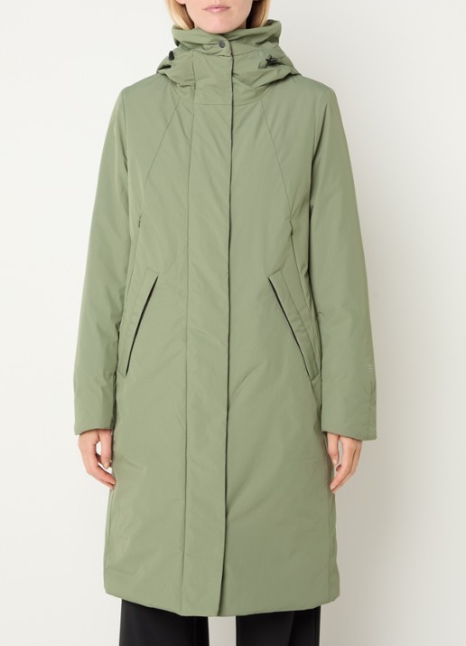 Krakatau Gaia gewatteerde parka met capuchon - detail 3 groen