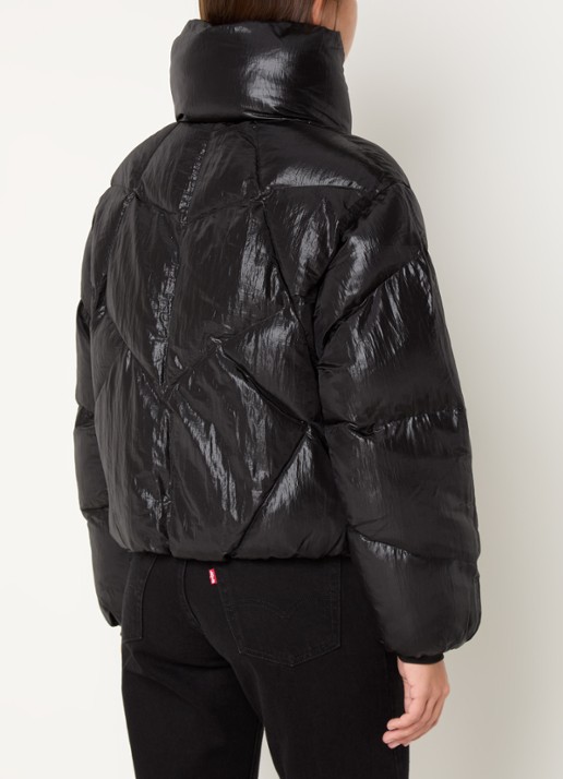 Krakatau Nebula puffer jack met ritszakken  - achterkant 2 zwart