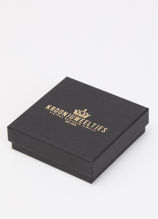Kroonjuweeltjes Aurope Parel Halo oorclips verguld - detail 2 goud