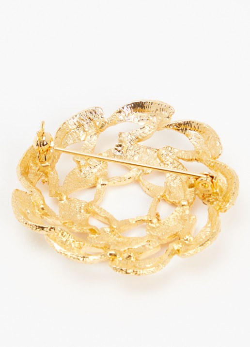 Kroonjuweeltjes Guirlande broche verguld - detail goud