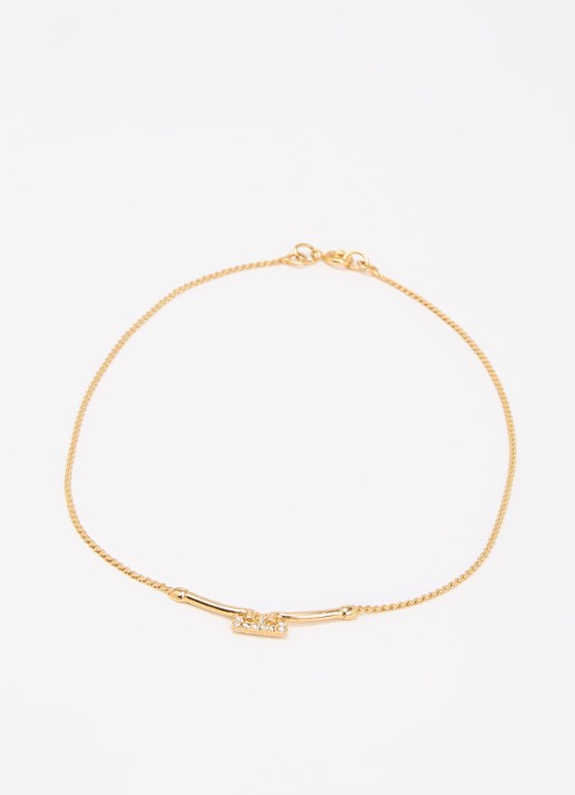 Kroonjuweeltjes Ligne ketting verguld - detail goud
