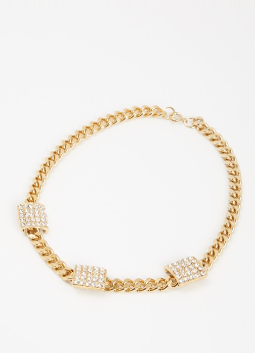 Kroonjuweeltjes Monaco ketting verguld - detail goud