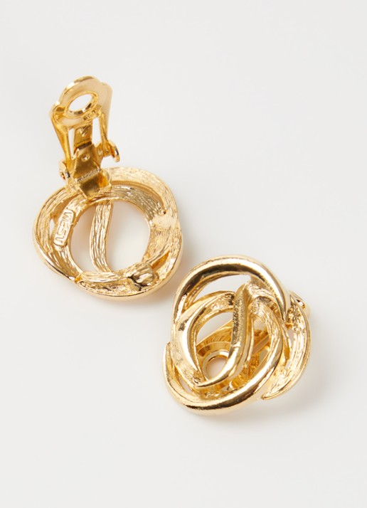 Kroonjuweeltjes Nova oorclips verguld - detail goud