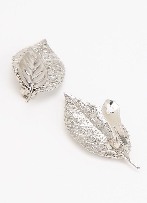 Kroonjuweeltjes Olivier Blad oorclips - detail zilver