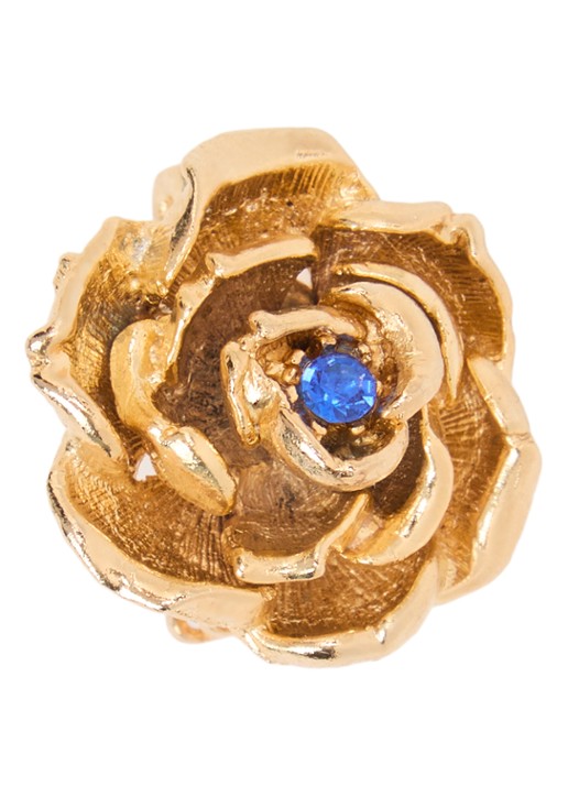 Kroonjuweeltjes Petite Roos broche - voorkant 3 goud