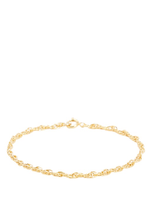 Kroonjuweeltjes Torsade Fijne armband verguld