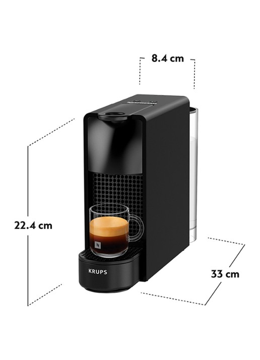 Krups Essenza Mini Bundle Nespresso machine XN1118 - achterkant diepzwart
