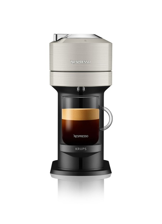 Krups Vertuo Next Nespresso machine & Aeroccino melkopschuimer XN911B - voorkant 2 lichtgrijs