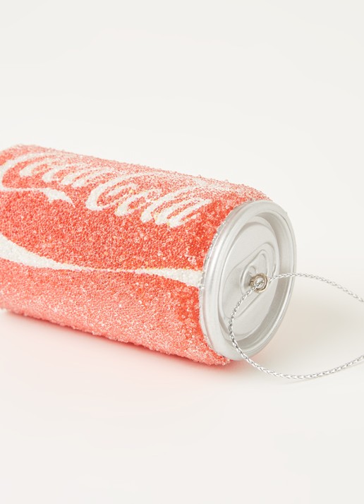 Kurt Adler Coca-Cola blikje kersthanger 7,5 cm - detail steenrood