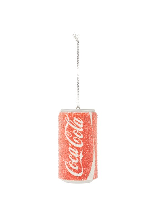 Kurt Adler Coca-Cola blikje kersthanger 7,5 cm - voorkant 2 steenrood