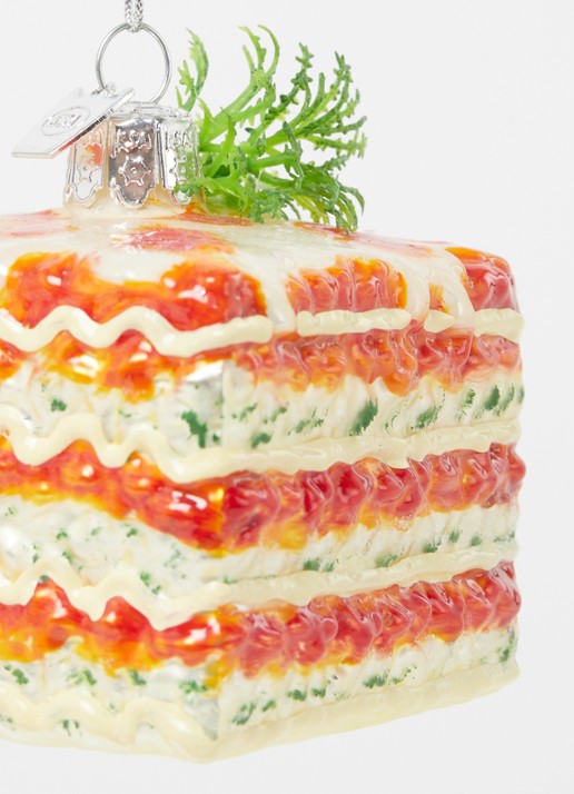 Kurt Adler Noble Gems by Kurt Adler Lasagna kersthanger 5,5 cm - detail oranjerood