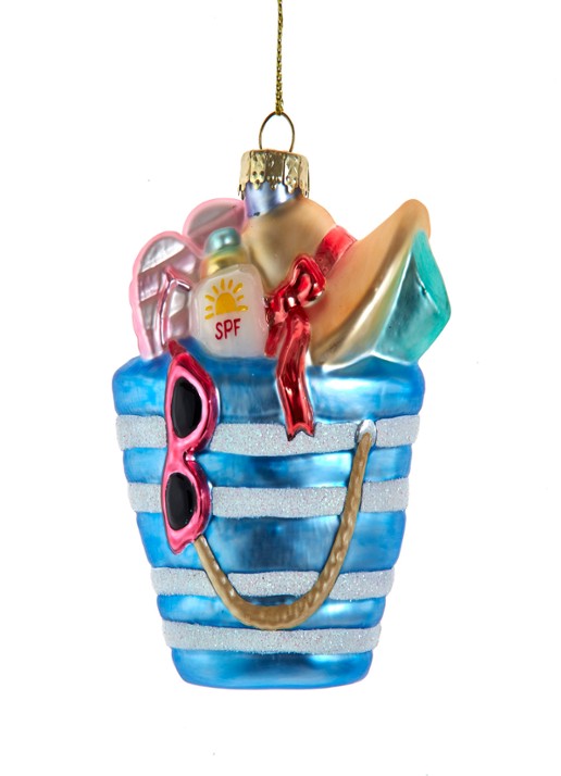 Kurt Adler Strandtas kersthanger 14,5 cm