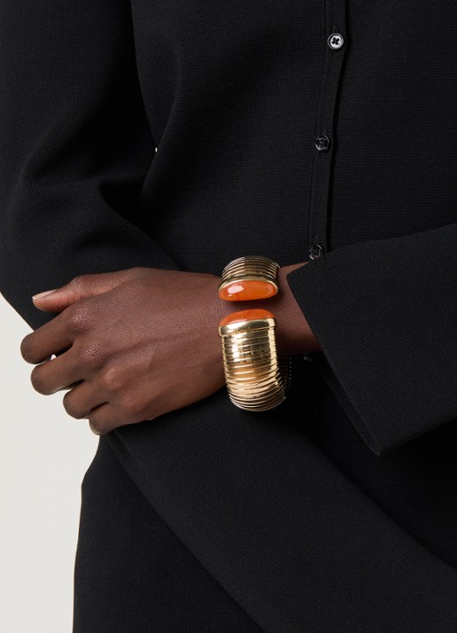 Kurt Geiger Bangle met kristal - voorkant 2 goud