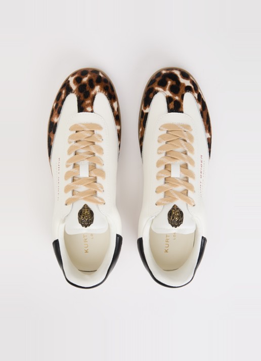 Kurt Geiger Barbican sneaker van leer met details van suède en ponyhair - detail 3 wit