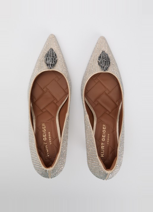 Kurt Geiger Belgravia pump met strass - detail 4 goud