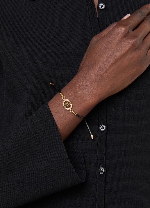 Kurt Geiger Chelsea armband met kristal - voorkant 2 zwart