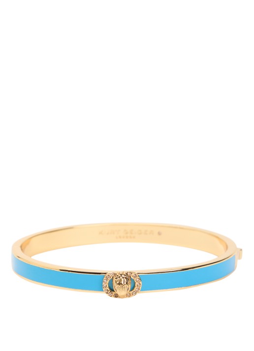 Kurt Geiger Chelsea bangle met kristal - voorkant blauw