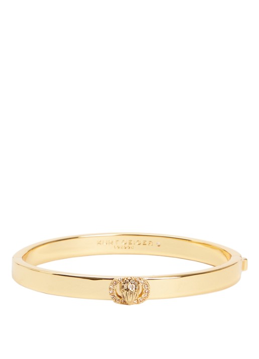 Kurt Geiger Chelsea bangle met kristal - voorkant goud