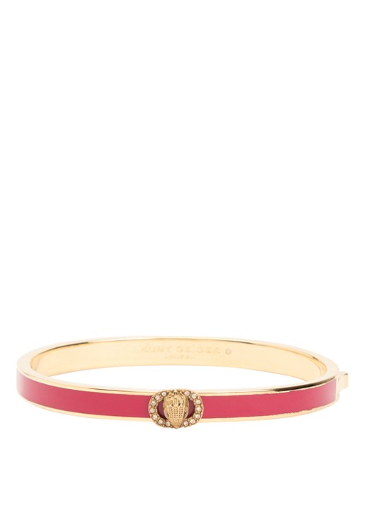 Kurt Geiger Chelsea bangle met kristal - voorkant 2 rood