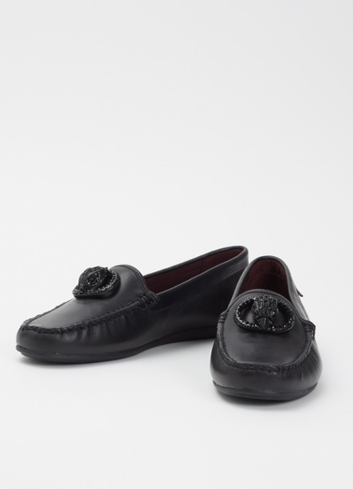 Kurt Geiger Chelsea mocassin van leer - detail 2 zwart