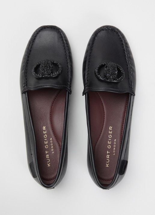 Kurt Geiger Chelsea mocassin van leer - detail 3 zwart