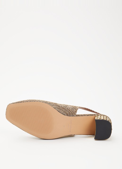 Kurt Geiger Chelsea slingback met strass - detail 3 goud