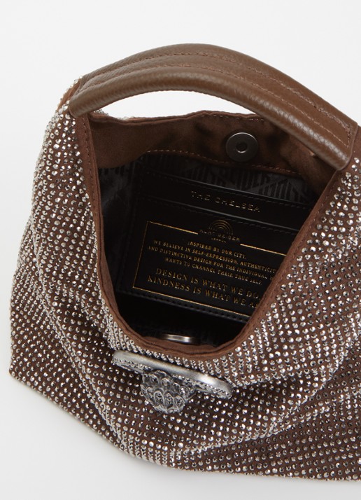 Kurt Geiger Chelsea Small handtas met strass - detail 3 bruin