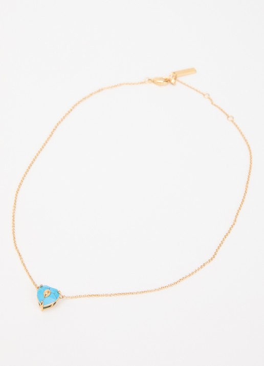 Kurt Geiger Crystal Heart ketting met kristal - detail 3 goud