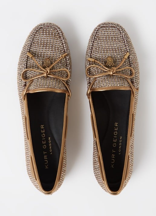 Kurt Geiger Eagle mocassin met leren details en strass - detail 4 beige