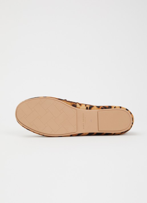 Kurt Geiger Eagle moccasin van leer met dierenprint - detail 5 camel