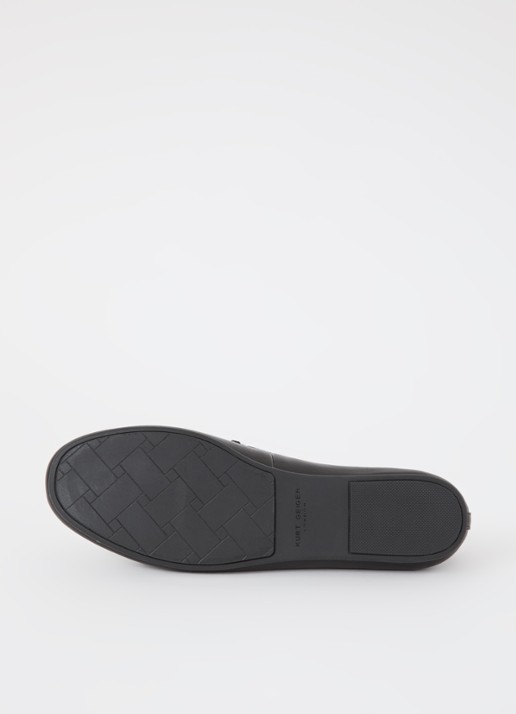 Kurt Geiger Eagle moccasin van leer met quilt patroon - detail 5 zwart