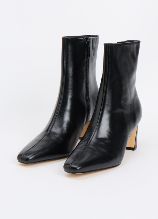Kurt Geiger Eaton enkellaarsje van leer - detail 3 zwart